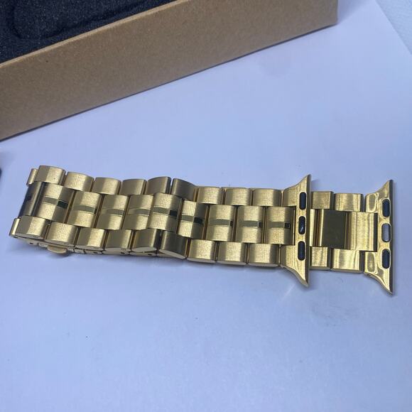 Gold Tone Stainless Steel Apple Watch Libra Gemini band 38/40mm - Picture 2 of 12